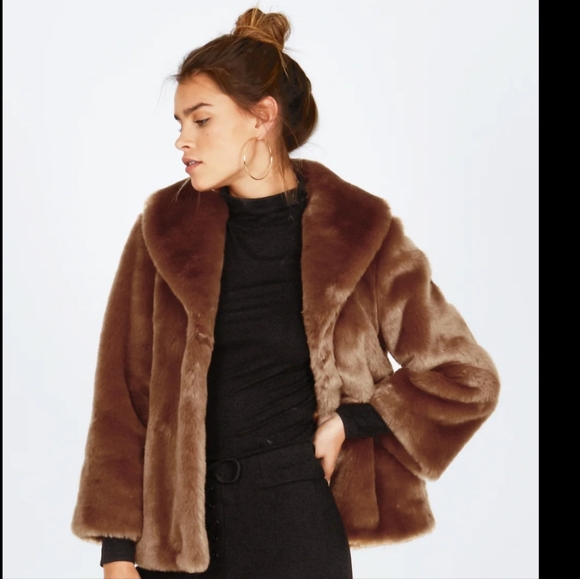 NWT AMUSE SOCIETY FUR JACKET - Picture 2 of 14